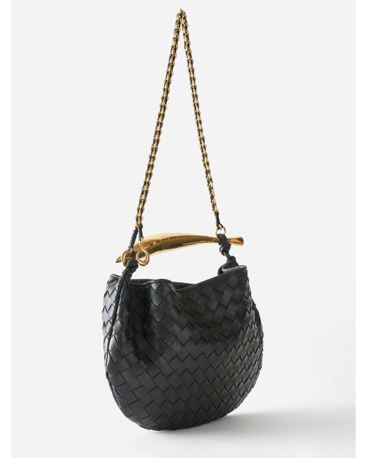 Bottega Veneta Black Sardine Intrecciato-leather Handbag