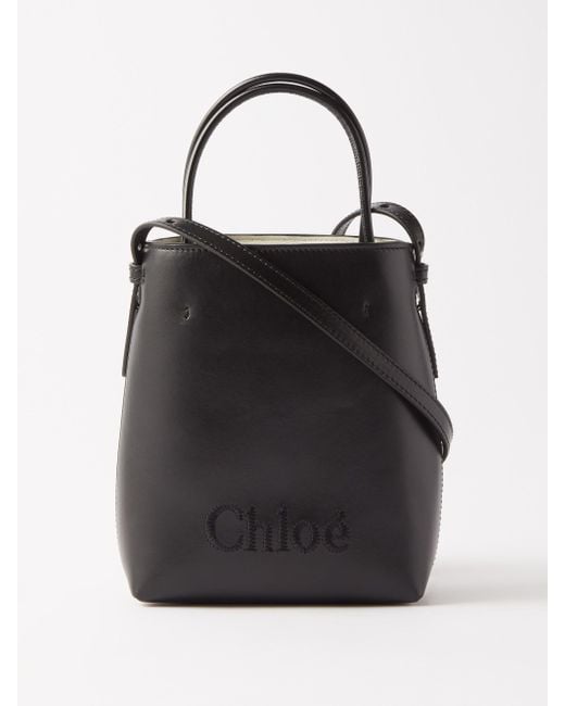 Chloé Sense Leather Cross-body Bag in Black | Lyst