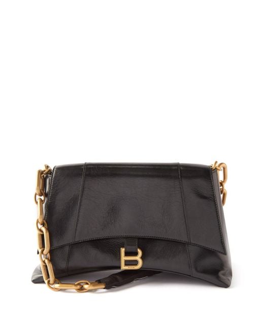 Balenciaga Downtown M Chain-handle Leather Shoulder Bag in Black - Lyst