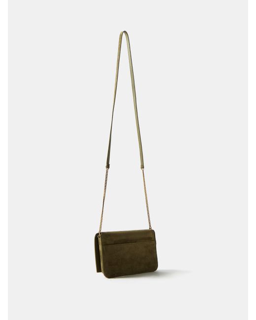 Saint Laurent Strap Phone Holder Bag in Olive