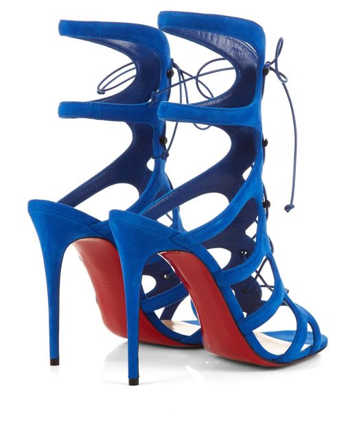 christian louboutin amazoulo suede lace-up sandals christian louboutin amazoulo suede lace-up sandals