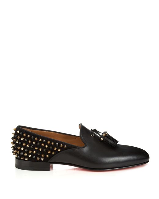 Christian Louboutin, Shoes, Christian Louboutin Rollerboy Spikes Studded  Mens Loafers Flat Shoes