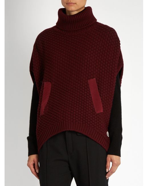 moncler wool turtleneck poncho moncler wool turtleneck poncho