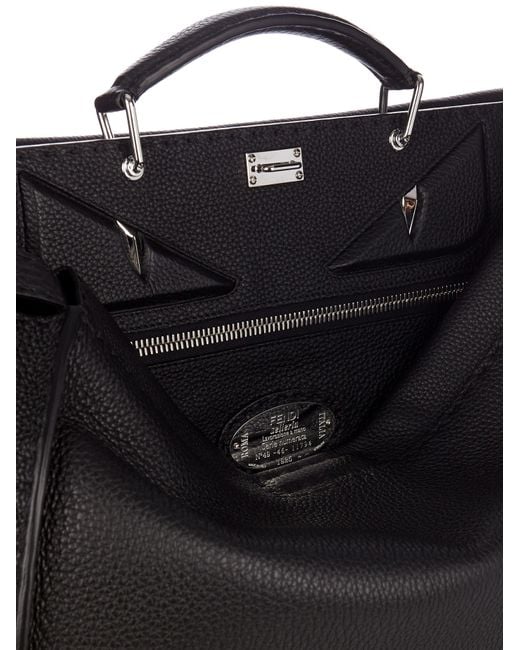 Fendi Selleria Bag Bugs Peekaboo Leather Weekend Bag in Black for Men | Lyst