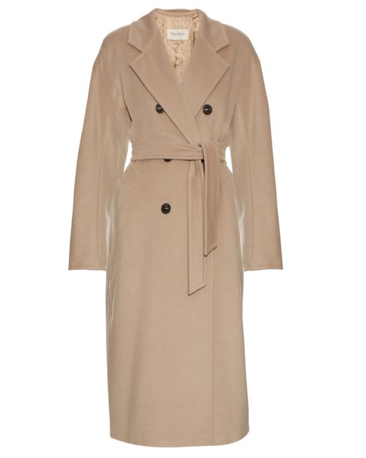 Max Mara Madame 101801 Coat in Natural | Lyst