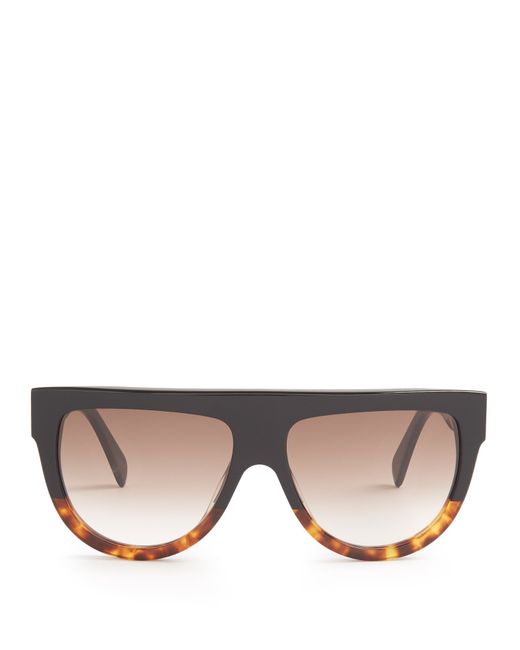 Celine D-frame Flat-top Sunglasses in Black | Lyst