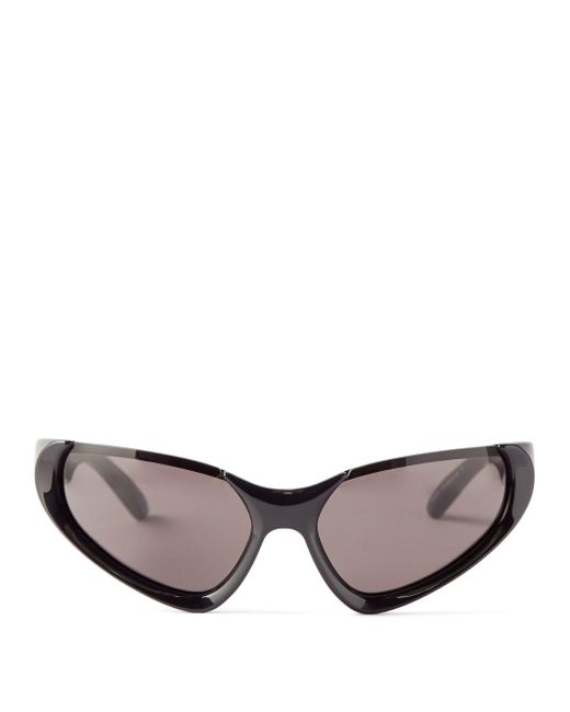 Balenciaga Xpander Wraparound Acetate Sunglasses in Black Lyst Canada