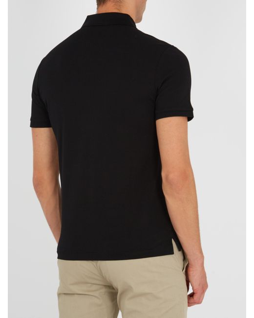 Burberry Talsworth Cotton-piqué Polo Shirt in Black for Men | Lyst UK