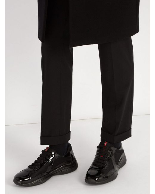 prada patent trainers