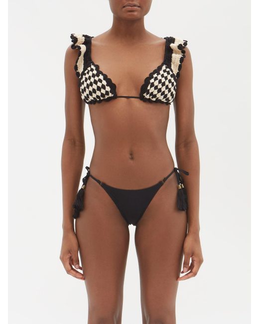 Zimmermann Anneke Tassel Crochet Triangle Bikini Lyst UK