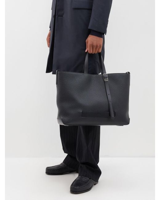 Dunhill 1893 Harness Grained-leather Tote Bag in Black for Men | Lyst