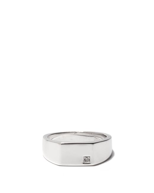 Miansai Geo Diamond And Sterling-silver Signet Ring in Metallic for Men |  Lyst Canada