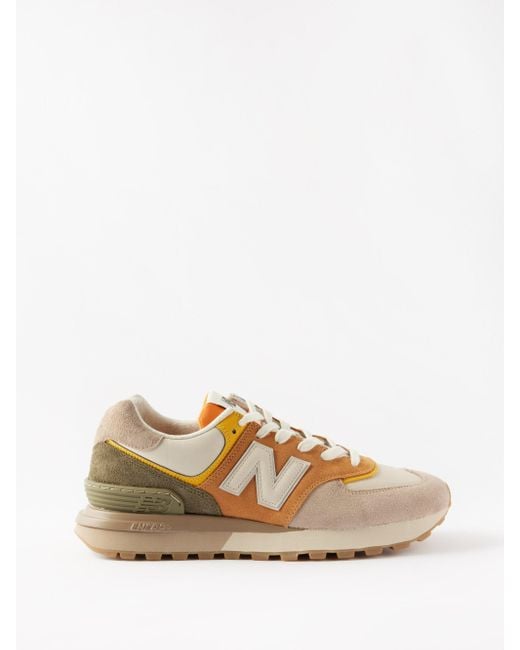 Mens new balance top yellow 574 nature trainers