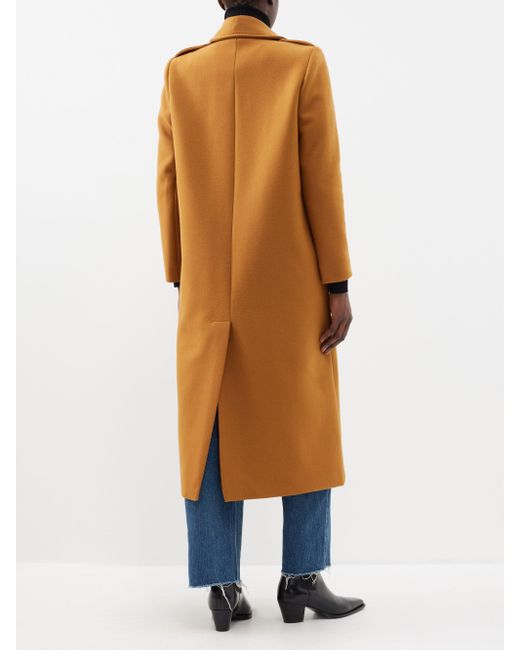 Manteau en laine mélangée à poches à rabat Chipie Ba&sh en coloris Orange |  Lyst