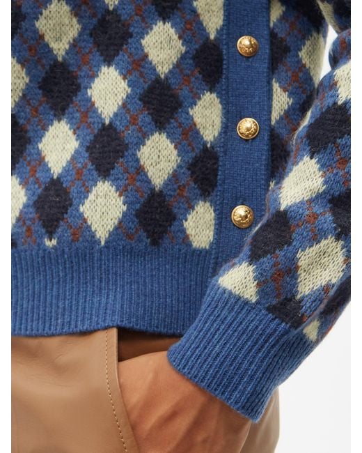WalesBonner argyle williams knit sweater | electricasanmiguel.com.mx