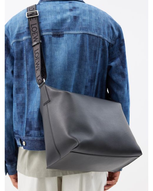 Cubi Leather Messenger Bag
