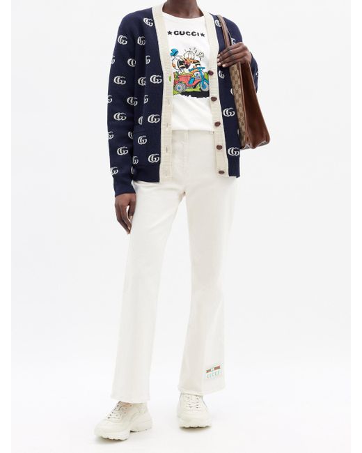 Gucci Disney Donald Duck Monogram Silk Shirt