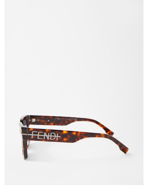 Fendi Fendigraphy Dframe Acetate Sunglasses in Blue for Men Lyst