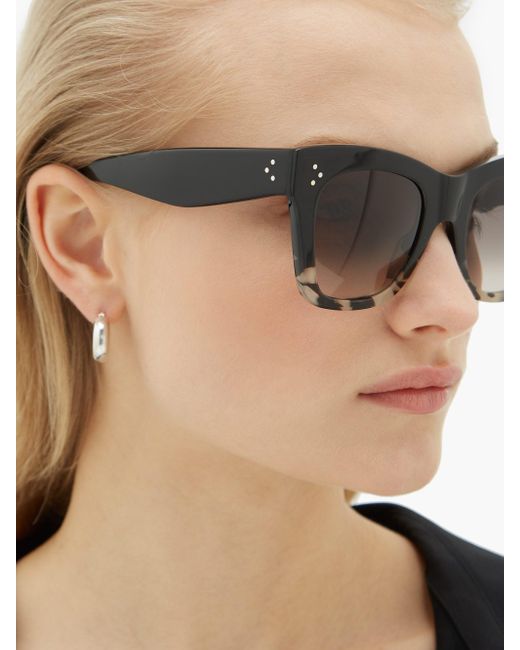Celine Gradient Square Acetate Sunglasses in Black Lyst Australia