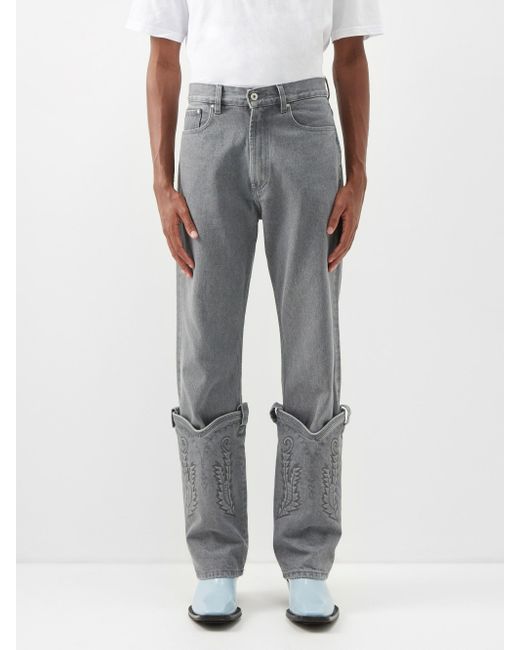 Straight jeans shop with cowboy boots