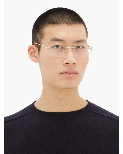 De Cartier Rimless Metal Glasses 