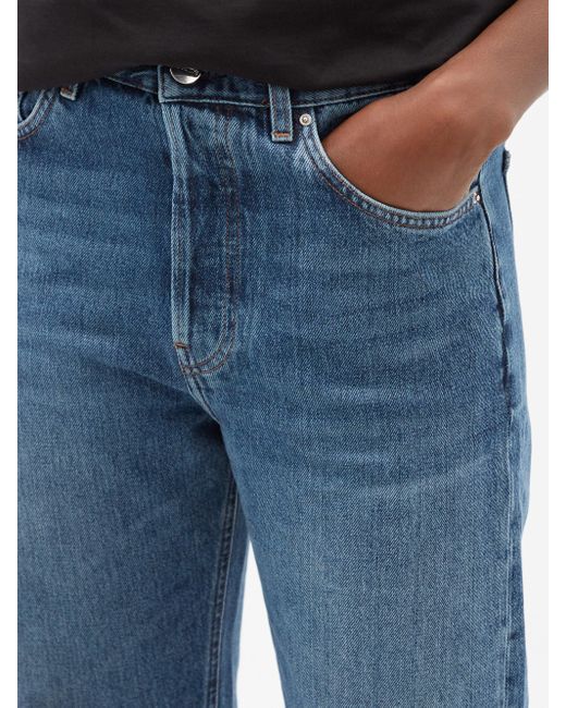 Denim Ease Mid-rise Straight-leg Jeans 