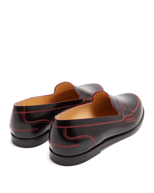 mocalaureat flat red sole loafers