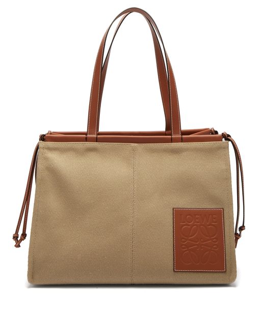 Loewe canvas top tote bag