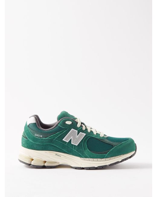 New Balance 2002r Mesh And Suede Trainers in Green Lyst UK