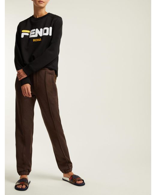 fendi logo track pants
