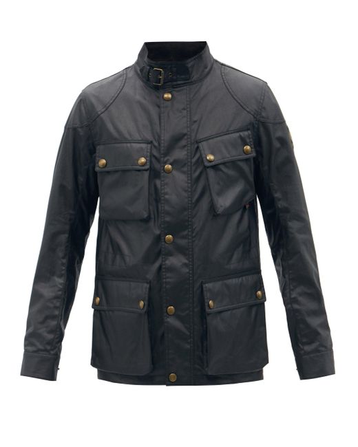 Belstaff Fieldmaster Waxed Cotton-canvas Jacket in Black for Men | Lyst UK
