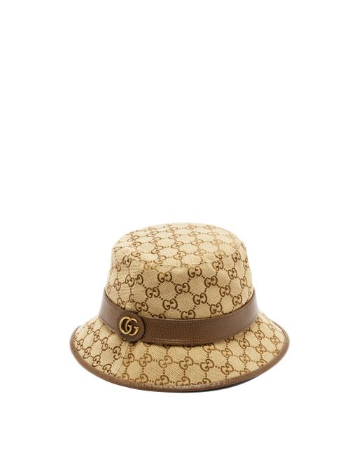 Gucci Monogrammed Canvas Bucket Hat In Beige Natural Save 39 Lyst Gucci Monogrammed Canvas Bucket Hat In Beige Natural Save 39 Lyst