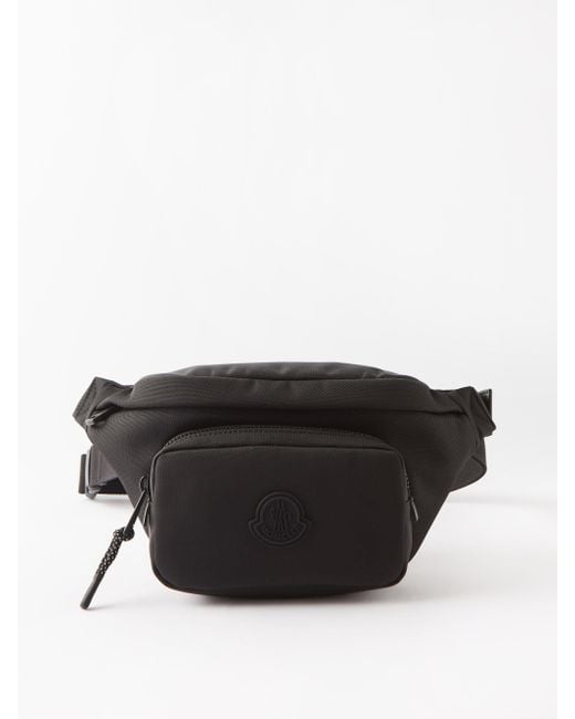 Moncler Durance Logo-patch Nylon Cross-body Bag in Black for Men | Lyst