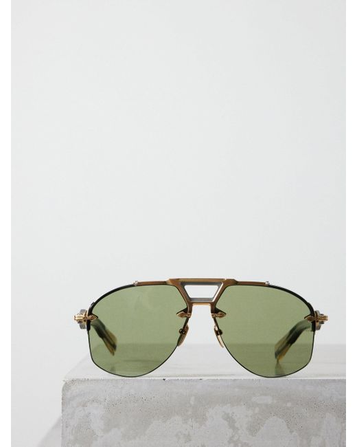 Jacques Marie Mage Multicolor Alta Aviator Titanium Sunglasses for men