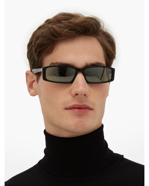 Balenciaga Neo Rectangle Acetate Sunglasses in Black for Men - Save 64%