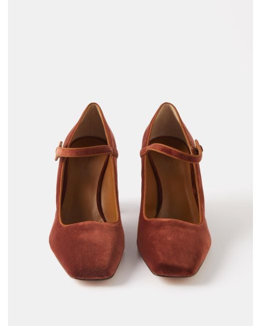 Velvet mary jane pumps 2025