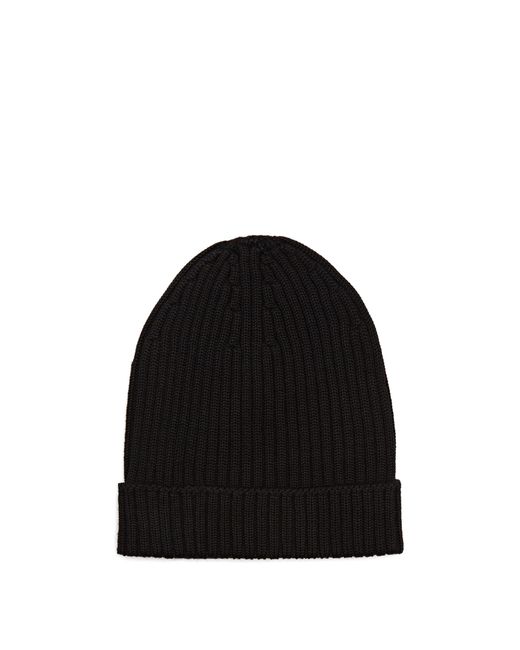 Prada Ribbed-knit Beanie Hat in Black for Men | Lyst UK