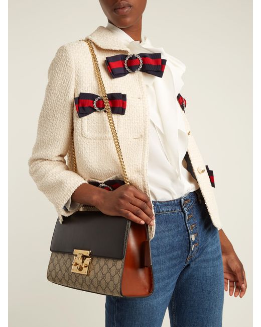 Gucci Padlock Gg Supreme Medium Shoulder Bag | Lyst