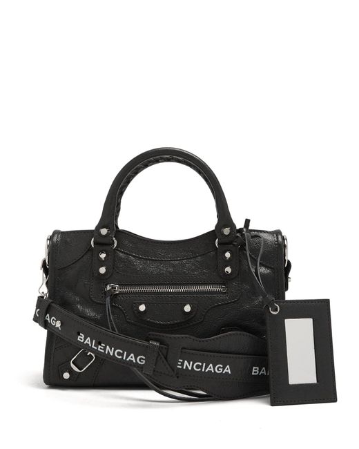 Balenciaga Classic City Mini Leather Bag in Black White (Black) | Lyst