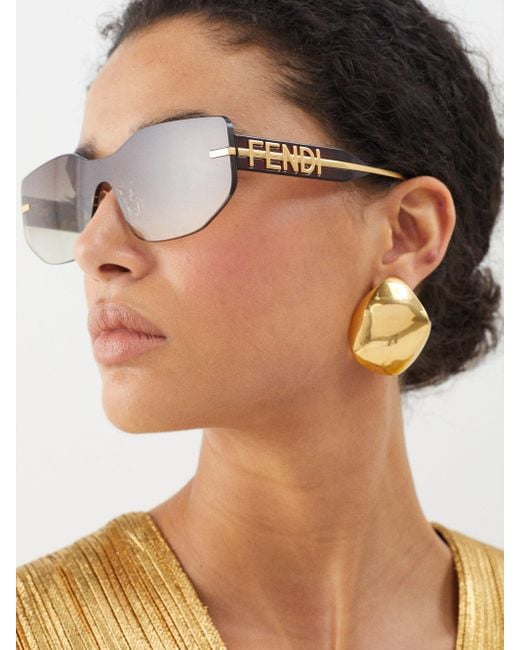 Fendi men's clearance ff shield sunglasses