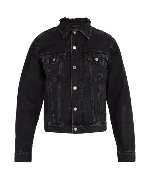 Balenciaga Distressed Denim Jacket in 