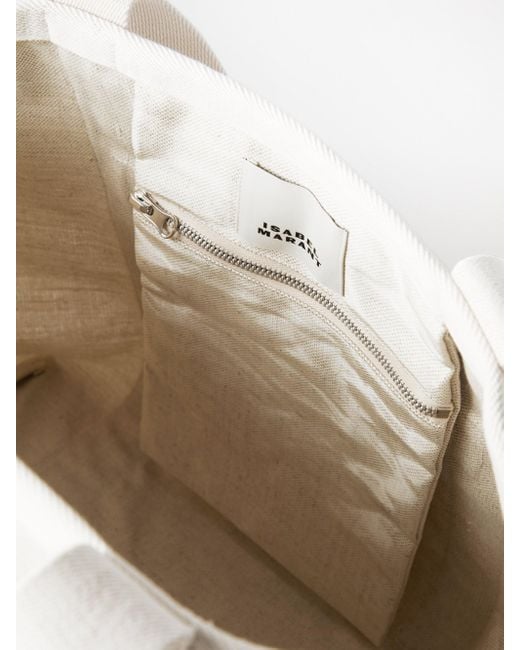 Isabel Marant Darwen Canvas Tote Bag in White Lyst