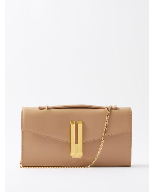 DeMellier Vancouver Leather Clutch Bag in Natural | Lyst Canada