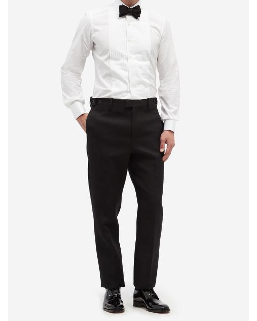 Tom Ford Pleated Bib-front Cotton 