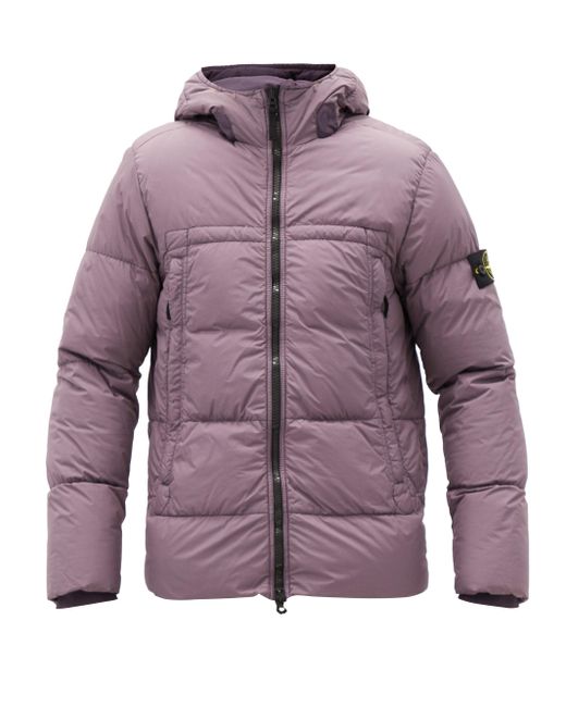 Stone Island Crinkle Rep Puffer Jacket in Purple for Men | Lyst Canada