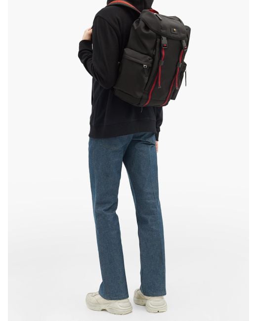 gucci techno canvas backpack