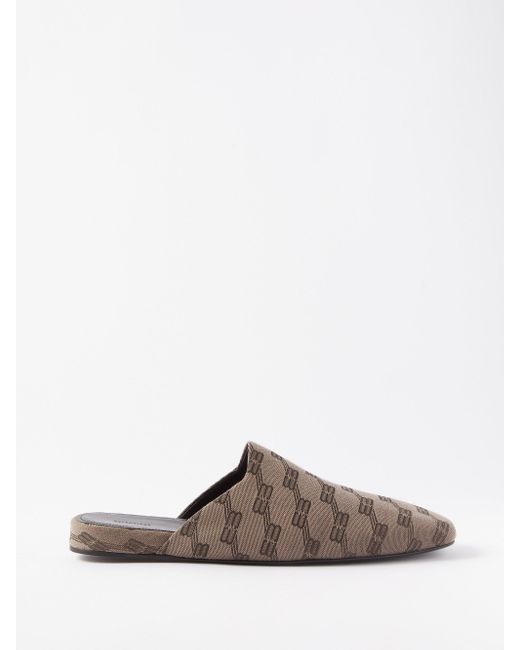 brown backless loafers