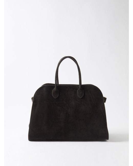 The Row Margaux 15 Suede Bag in Black | Lyst