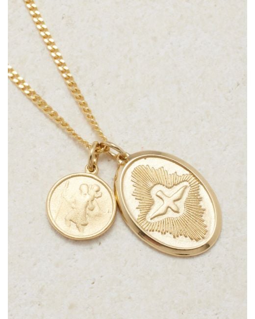 Miansai Mini Dove 18kt Gold vermeil Pendant Necklace in Natural