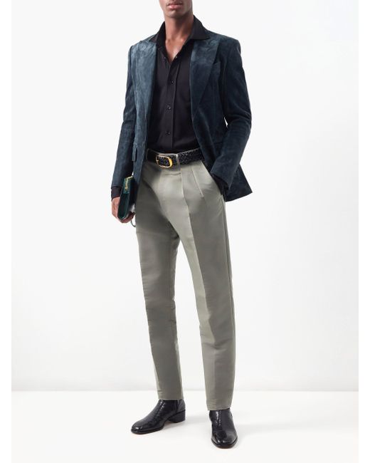 メンズ Tom Ford ポイントカラー ジャージーシャツ ブルー Lyst